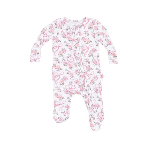 Ribbons & Roses Print Footie, 6-9M