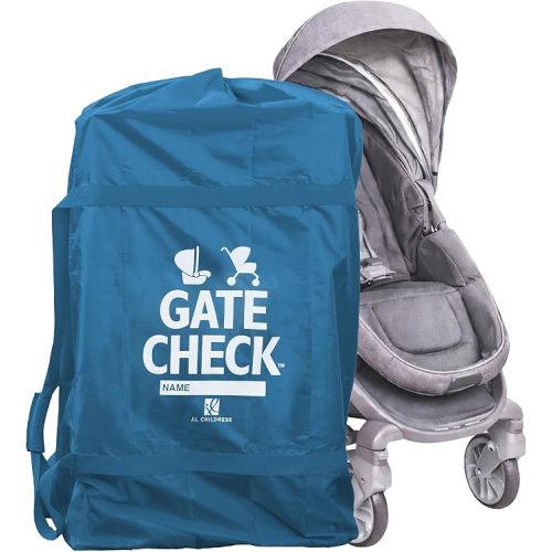 J.L. Childress Gate Check Travel Bag for Single & Double Strollers DLX Blue