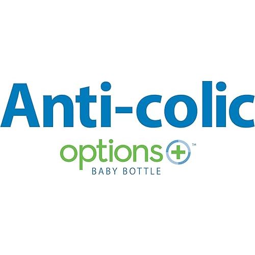 Dr. Brown’s Natural Flow® Anti-Colic Options+™ Narrow Baby Bottles 8 oz/250 mL, with Level 1 Slow Flow Nipple, 3 Pack, 0m+ Purple