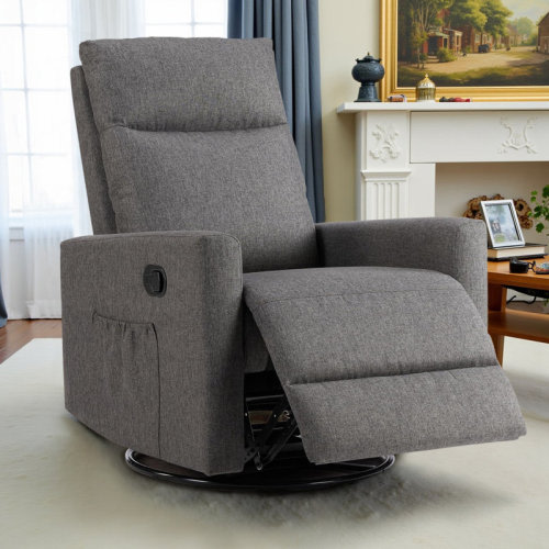 Ebern Designs Recliner Chair, Swivel Rocking, Glider Rocker Recliner, Nursery Chair With Footrest For Living Room & Reviews | Wayfair