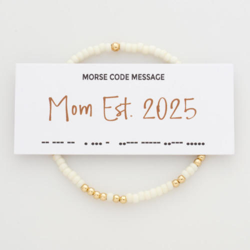 "Mom Est." Endless Morse Code Bracelet