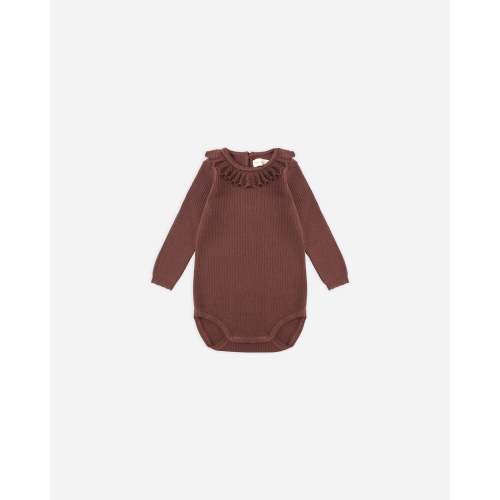 Ruffle Collar Bodysuit || Burgundy – Rylee + Cru