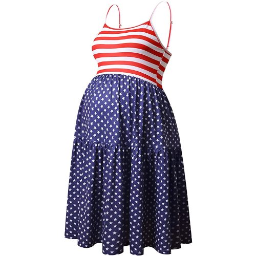 GINKANA Women's Sleeveless Maternity Dress Adjustable Strappy Summer Casual Swing Dress for Daily Wearing Or Baby Shower