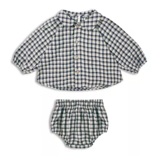 Girls' Nellie Check Shirt & Bloomers Set - Baby 6-12 months