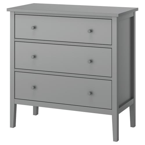 GULLABERG 3-drawer chest - gray/anchor/unlock function 39x18 7/8x39 3/8 "