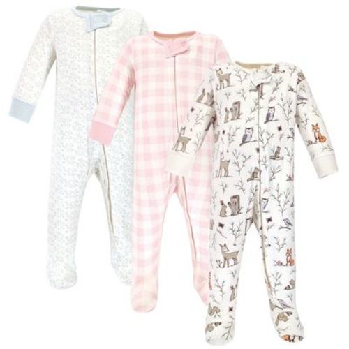 Cotton Zipper Sleep and Play 3pk, Enchanted Forest, (6-9M)