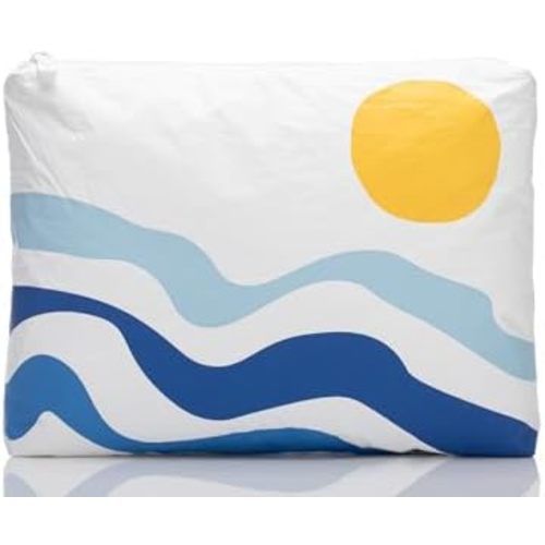 ALOHA Collection Mid Pouch, Lightweight, Packable, & Splash-Proof Pouch for Travel, Makeup, Toiletries, Organization, Gym, Pool & Beach. Easy to Clean Material. (11" x 8.5")