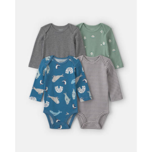 Baby 4-Pack Arctic Long-Sleeve Multipack Bodysuits | Carter's