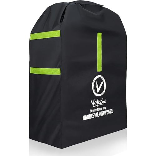 V VOLKGO Large Stroller Bag for Airplane, Large Cover for Airtravel, Jogger & Umbrella Stroller Cover for Travel - Fits Wide, Gate Check Bag, Heavy Duty Durable Infant carrier covers for Air Travel