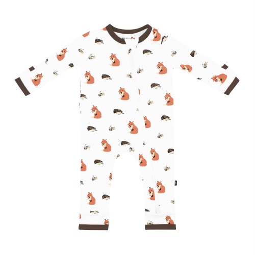 Zippered Romper in Sienna Woodland