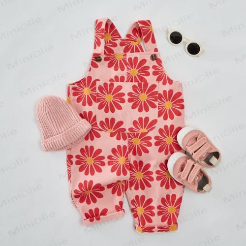 Baby Toddler Flower Pink Overalls