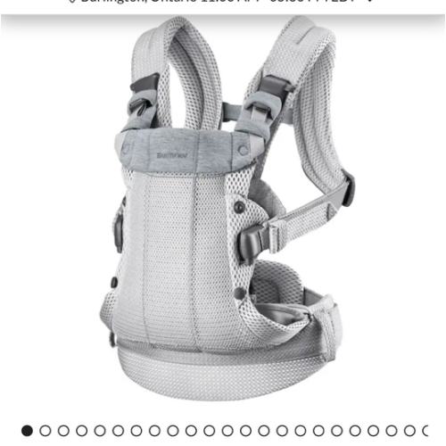 Baby Carrier Harmony—comfy, padded back support | BabyBjörn- Colour Silver 3D Mesh