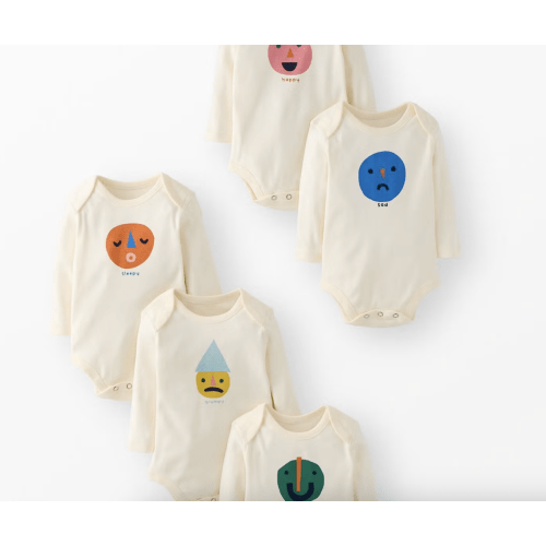 5-Pack Baby Long Sleeve Graphic Bodysuits