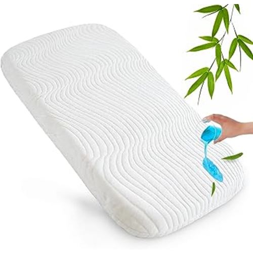 Baby Bassinet Mattress Pad Compatible with Dream On Me Poppy Traveler Portable Bassinet/Ingenuity Dream & Grow Bedside, Waterproof Replacement Pad with Removable & Washable Mattress Cover