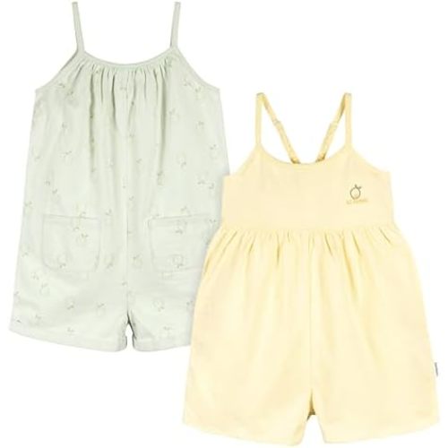 Gerber baby-girls Toddler 2-pack Sleeveless Romper Jumpsuit