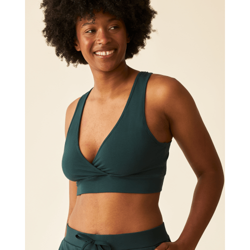 French Terry Racerback Nursing & Sleep Bra | Deep Burgundy - Kindred Bravely