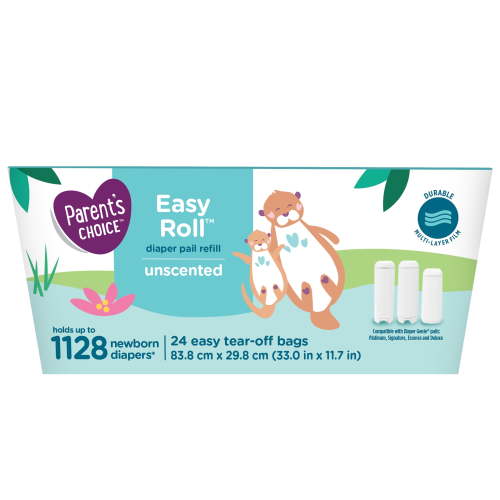 Parent's Choice Unscented Easy Roll Diaper Pail Refill, 24 Bags - Walmart.ca