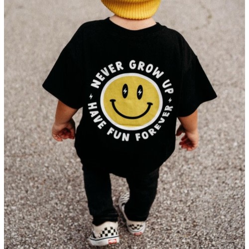 Never Grow Up T-Shirt - Yellow | Little Trouble