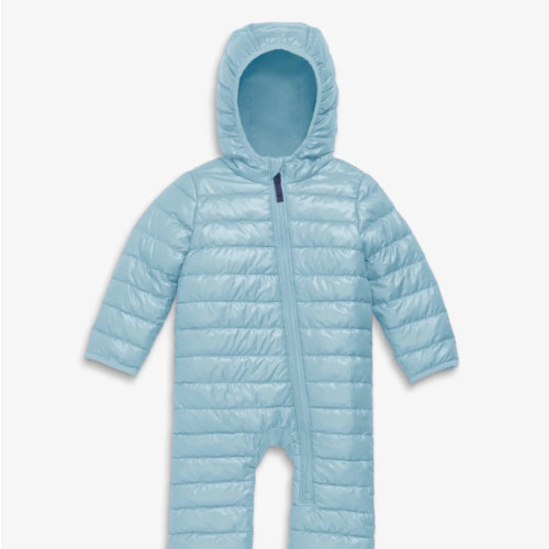 Baby lightweight puffer suit- Stream blue