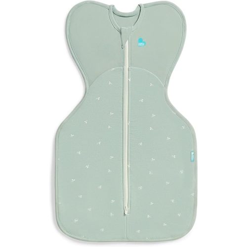 Love to Dream Swaddle UP, Baby Sleep Sack, 1.5 TOG, Self-Soothing, Longer Sleep, Snug Fit Helps Calm Startle Reflex, Newborn Essentials for Baby, Suitable for All Seasons, 8-13 lbs, Olive Twigs