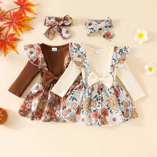 Floral Ruffled Suspender Skirt Outfit for Baby & Toddler Girls – Bitsy Bug Boutique