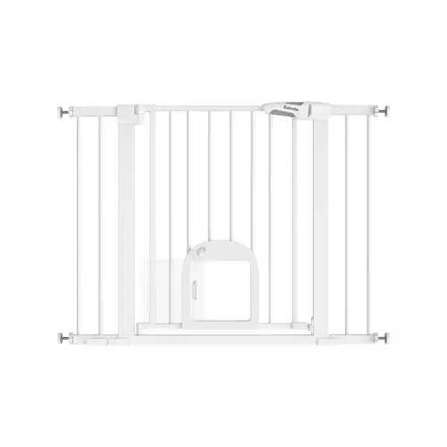 CatPrivilege T7 | Expandable Stylish Baby Gate with Cat Door
