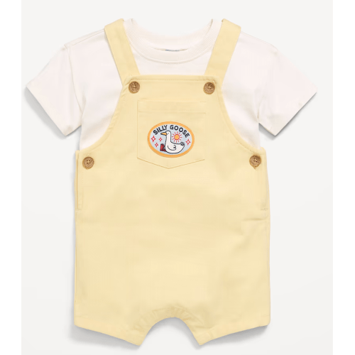 Short-Sleeve T-Shirt and Shortalls Set for Baby Color
Cool Almond
Size 6-12M