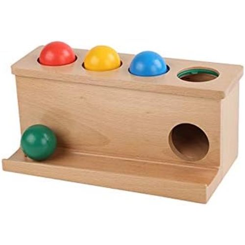 Adena Montessori Baby Push Object Permanence Ball Push Toy for 1 Year Toddler 2 Year Old