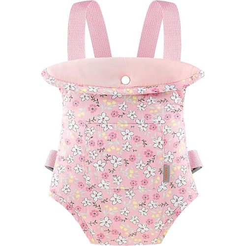 GAGAKU Baby Doll Carrier for Little Girls, Doll Accessories for Toddlers 1-3, Kids Toy Baby Dolls Sling Carrier - Pink - Helleborus