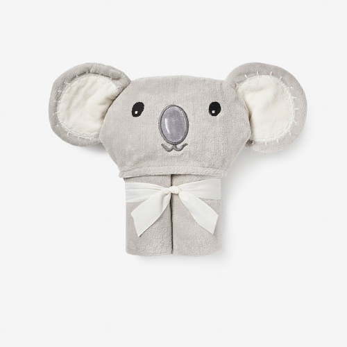 Elegant Baby Hooded Baby Bath Wrap, Koala