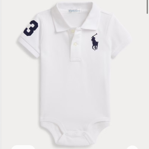 Big Pony Cotton Polo Bodysuit
