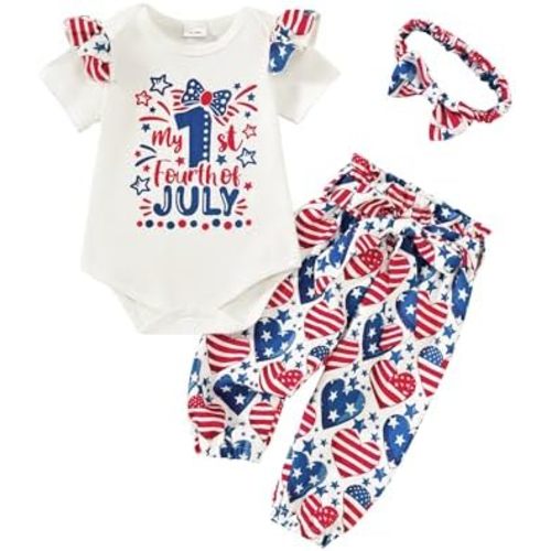 AMAWMW Baby Girl Clothes Set Daddys Little Girl Ruffle Romper Top Camouflage Pants Newborn Infant Baby Girl Outfit