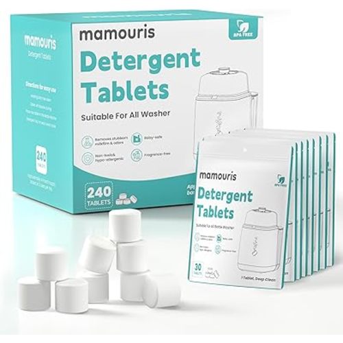 240PCS Official Detergent Cleaning Tablets: for Baby Brezza Grownsy Papablic Momfann Bottle Washer - Baby Bottle Washer Tablets for All Brands Bottles Washers Machines