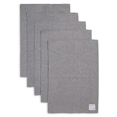 Burt's Bees Baby® 5-Pack Organic Cotton Burp Cloths in Heather Grey