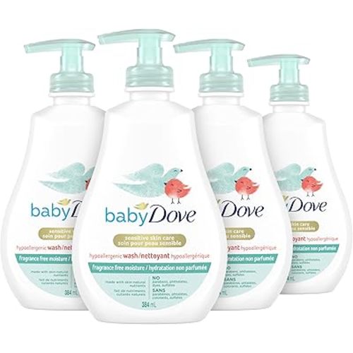 Baby Dove Sensitive Moisture Wash Lot de 4 flacons de nettoyant 384 ml