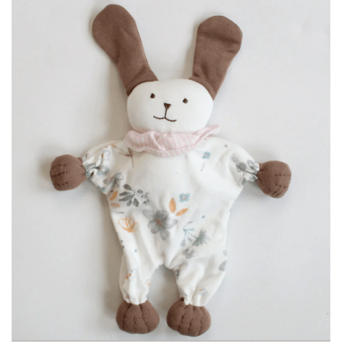 Under the Nile Flat Puppy Stuffed Toy - Puppy with Modern Daisy print