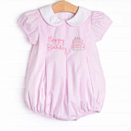 Birthday Wish Embroidered Bubble, Pink – Stitchy Fish