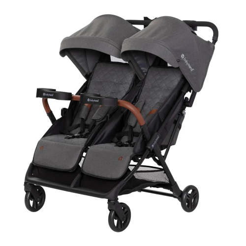 Baby Trend York Compact Side-By-Side Double Full Size Stroller - Cosmic Gray