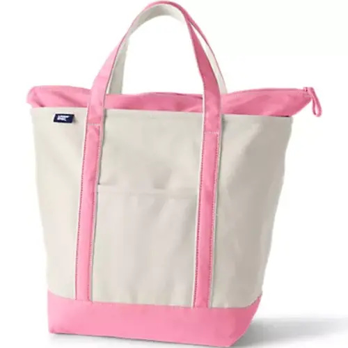 Medium 5 Pocket Open Top Canvas Tote Bag | Lands' End