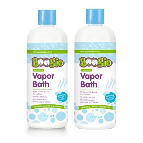 Boogie Kids Botanical Bubble Bath, Soothing Vapor, Made with Natual Essential Oils, Mint Eucalyptus, 18 oz (Pack of 2)