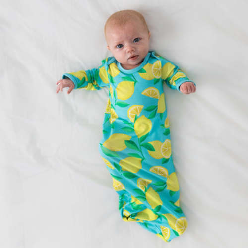 Blue Sunny Citrus Infant Gown