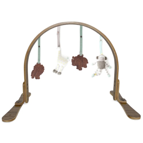 Wooden Baby Play Gym | Jungle Animals - Dark Frame | Finn + Emma