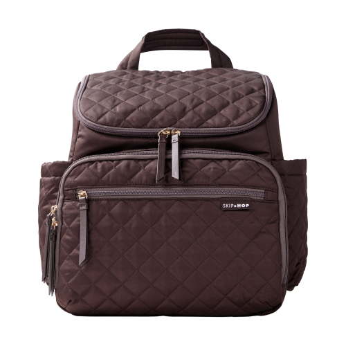 Skip Hop Forma Diaper Backpack, Chocolate, Large, Includes Changing Pad, For Baby and Parents