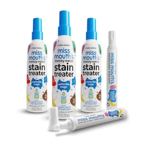 Miss Mouth's Messy Eater Stain Treater Pens and 3 4oz Bottles - On the Go Stain Remover and Pens Newborn & Baby Essentials