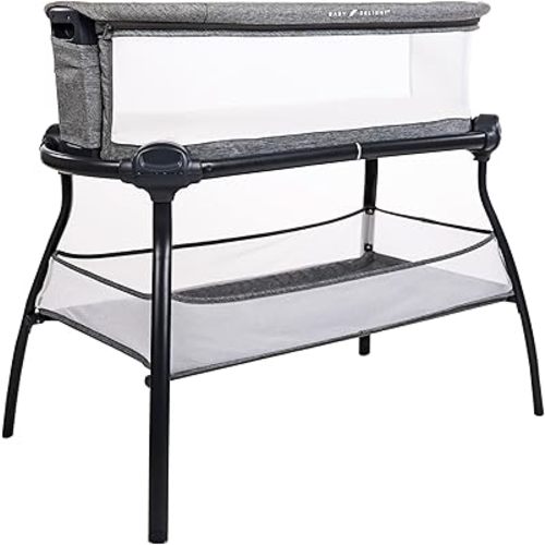 Baby Delight Beside Me Nova | Bedside Bassinet | Removable and Portable Bed | for Infants 0 – 5 Months | Charcoal Tweed