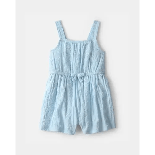 Baby Girl Textured Romper - Blue | Carter's