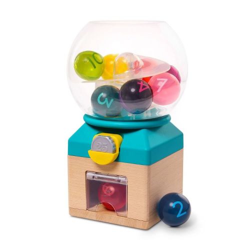 B. toys Rainbow Gumballs - Colors & Numbers Gumball Machine: Baby and Toddler Learning Toy, Fine Motor Skills Development