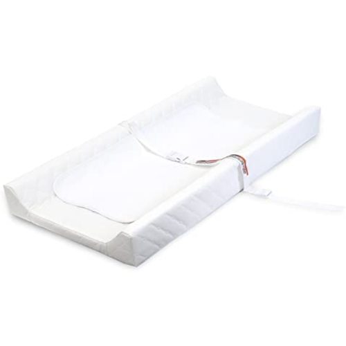 Summer Contoured Changing Pad – Includes Waterproof Changing Liner and Safety Fastening Strap with Quick-Release Buckle