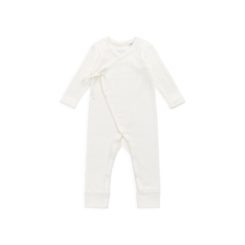 Organic Cotton Estelle Onepiece - Sweet Heart Pointelle Parchment – Jamie Kay USA