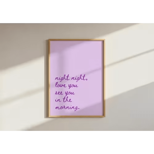 Night Night Love You Print